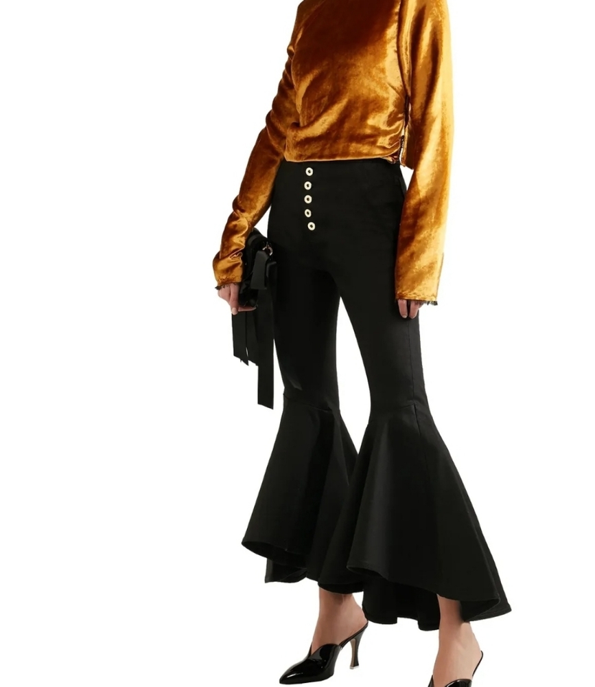 ELLERY Hysteria button-detailed high-rise flared jeans